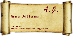 Amma Julianna névjegykártya
