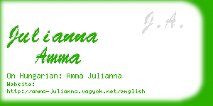 julianna amma business card